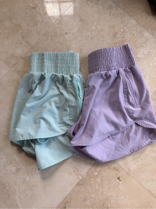 Amazon Pants - Set of 2 of Pastel Athletic Shorts - Mint & Lavender